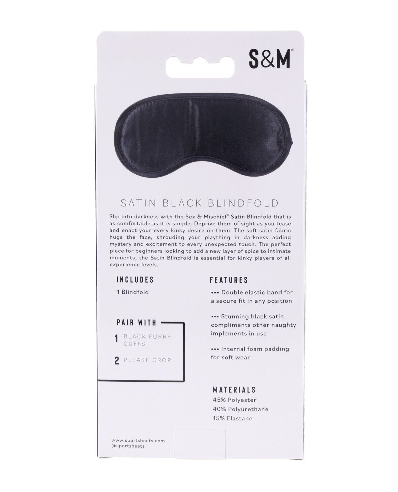 Black Satin Blindfold